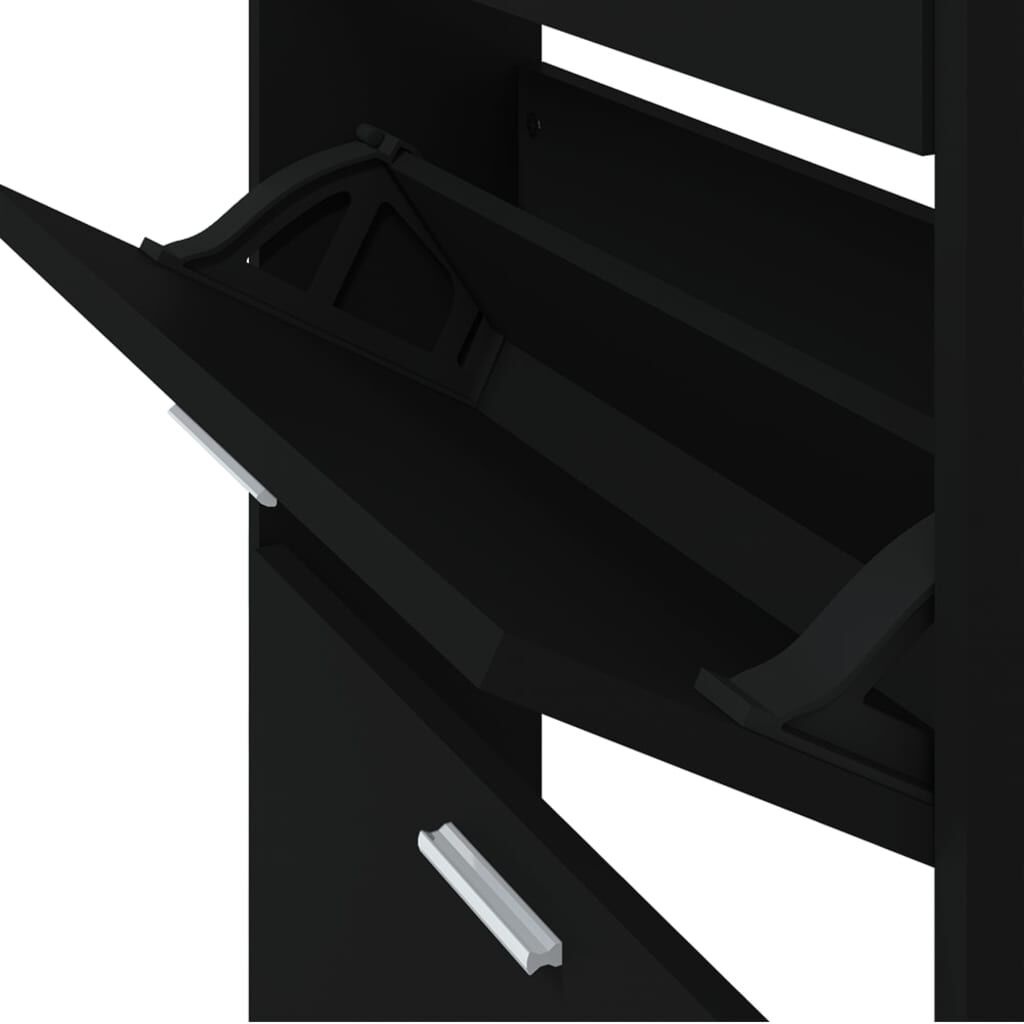 vidaXL Schoenenkast Zwart 59cm - 41% Korting!