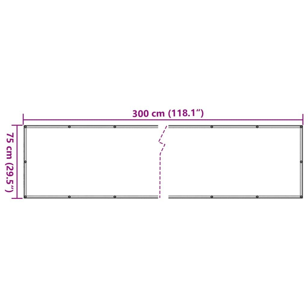 Balkonscherm Antraciet 75x300cm - 42% Korting!