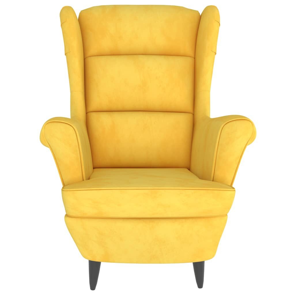 VidaXL Mosterdgele Fluwelen Fauteuil - Retourdeal! 35% Korting