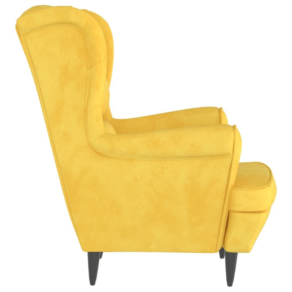 VidaXL Mosterdgele Fluwelen Fauteuil - Retourdeal! 35% Korting