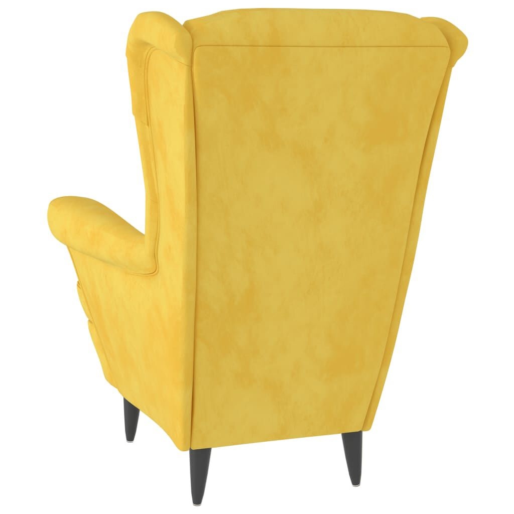 VidaXL Mosterdgele Fluwelen Fauteuil - Retourdeal! 35% Korting