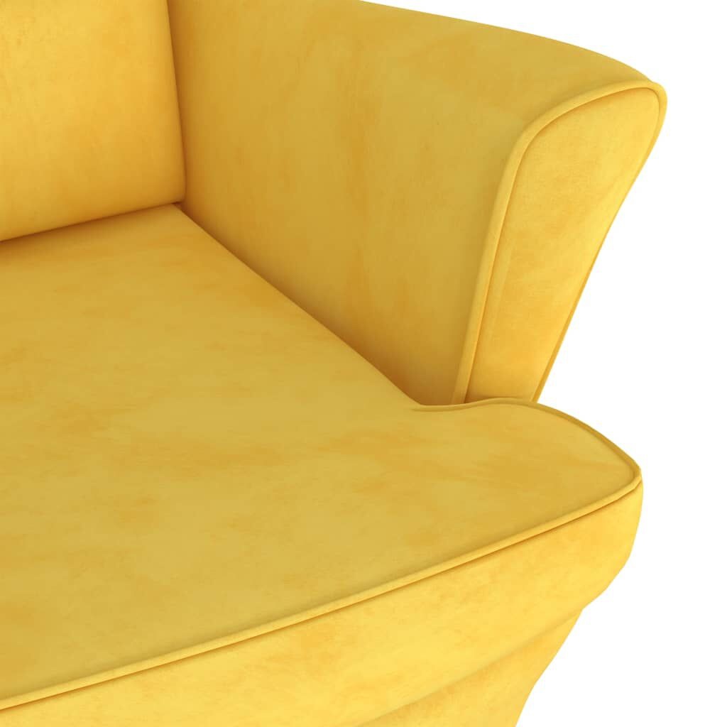 VidaXL Mosterdgele Fluwelen Fauteuil - Retourdeal! 35% Korting