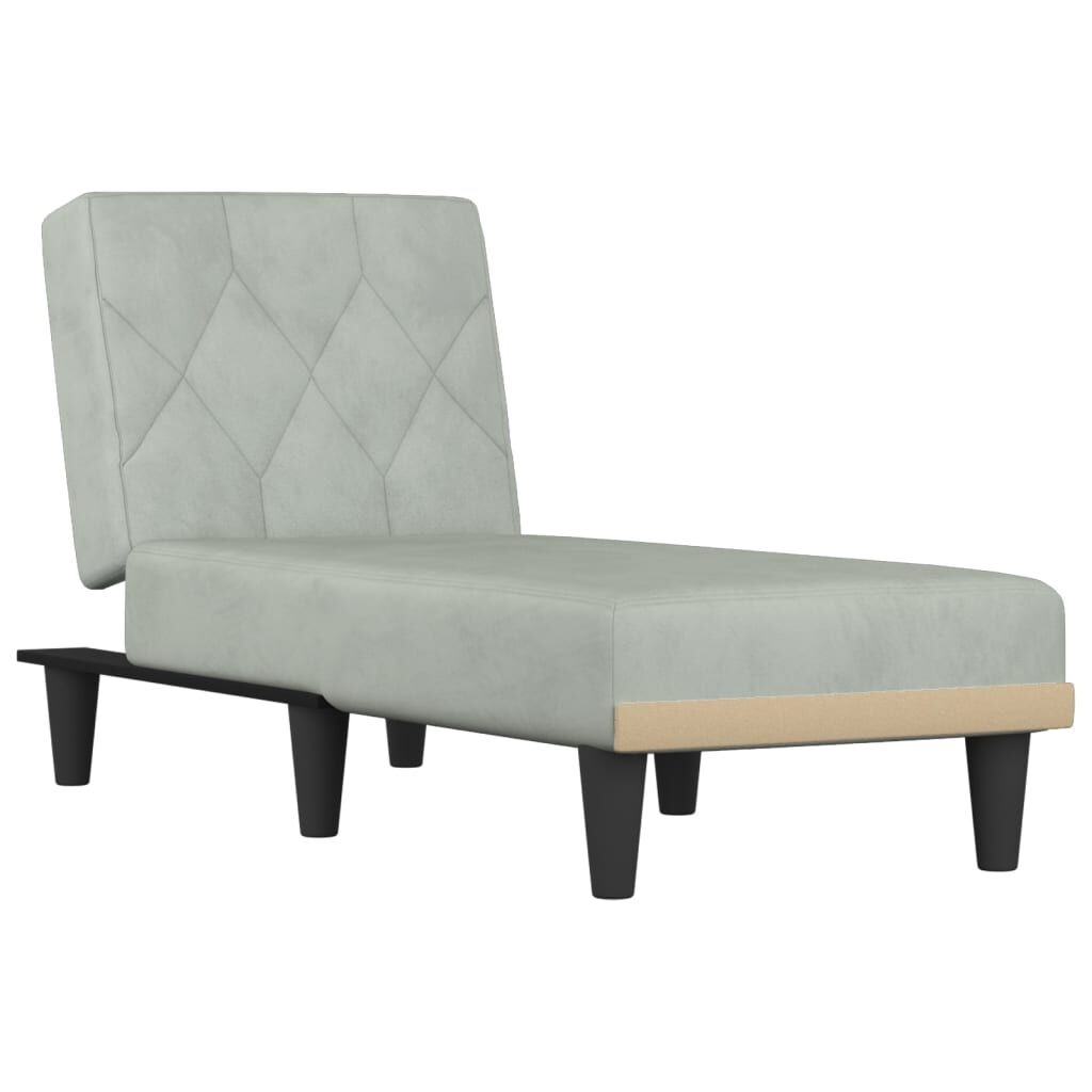 VidaXL Chaise Longue Lichtgrijs Fluweel -35% Korting!