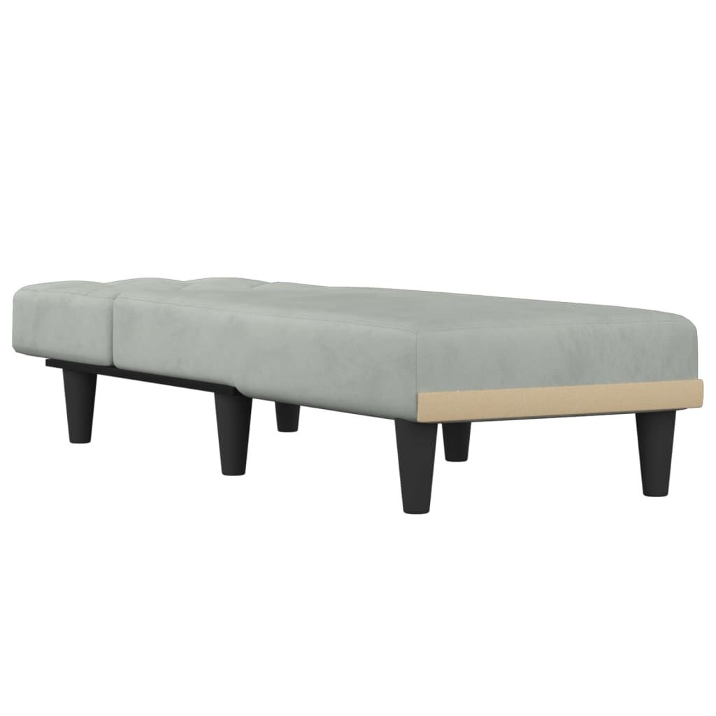 VidaXL Chaise Longue Lichtgrijs Fluweel -35% Korting!