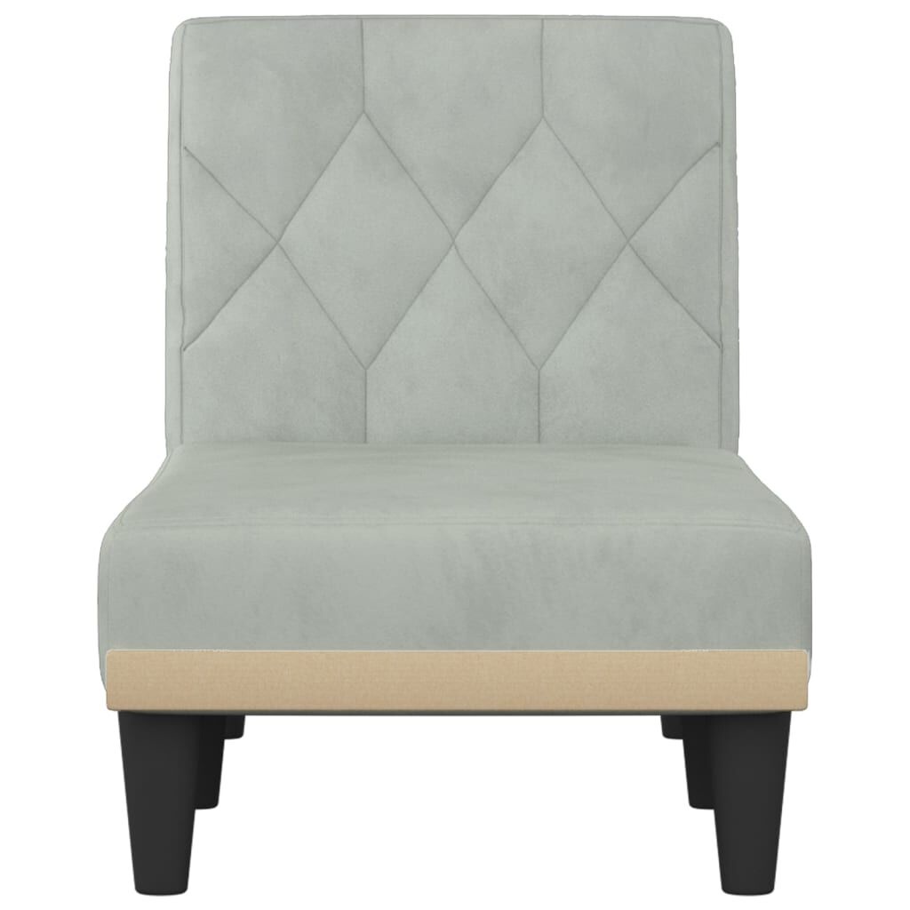 VidaXL Chaise Longue Lichtgrijs Fluweel -35% Korting!