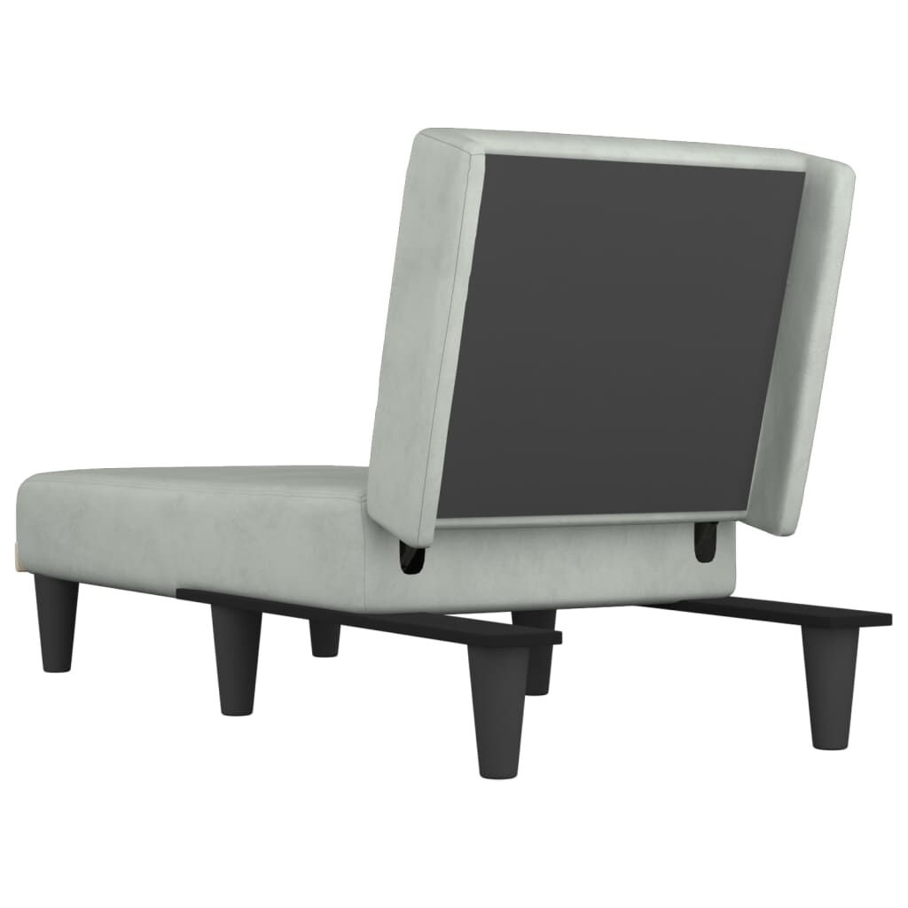 VidaXL Chaise Longue Lichtgrijs Fluweel -35% Korting!