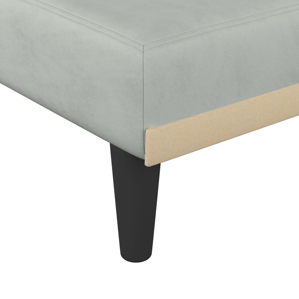 VidaXL Chaise Longue Lichtgrijs Fluweel -35% Korting!