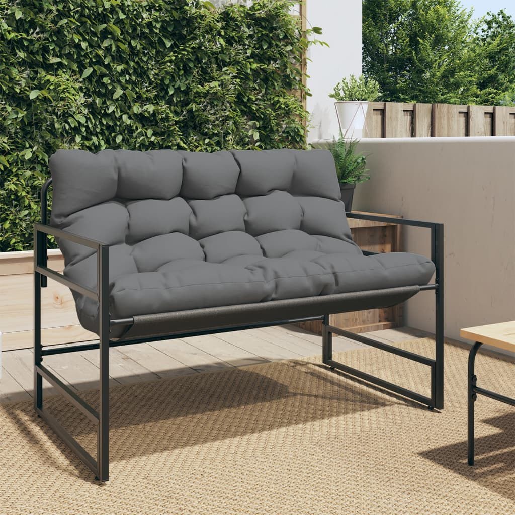 Tuinbank Antraciet met Kussen - 113cm - 35% Korting!