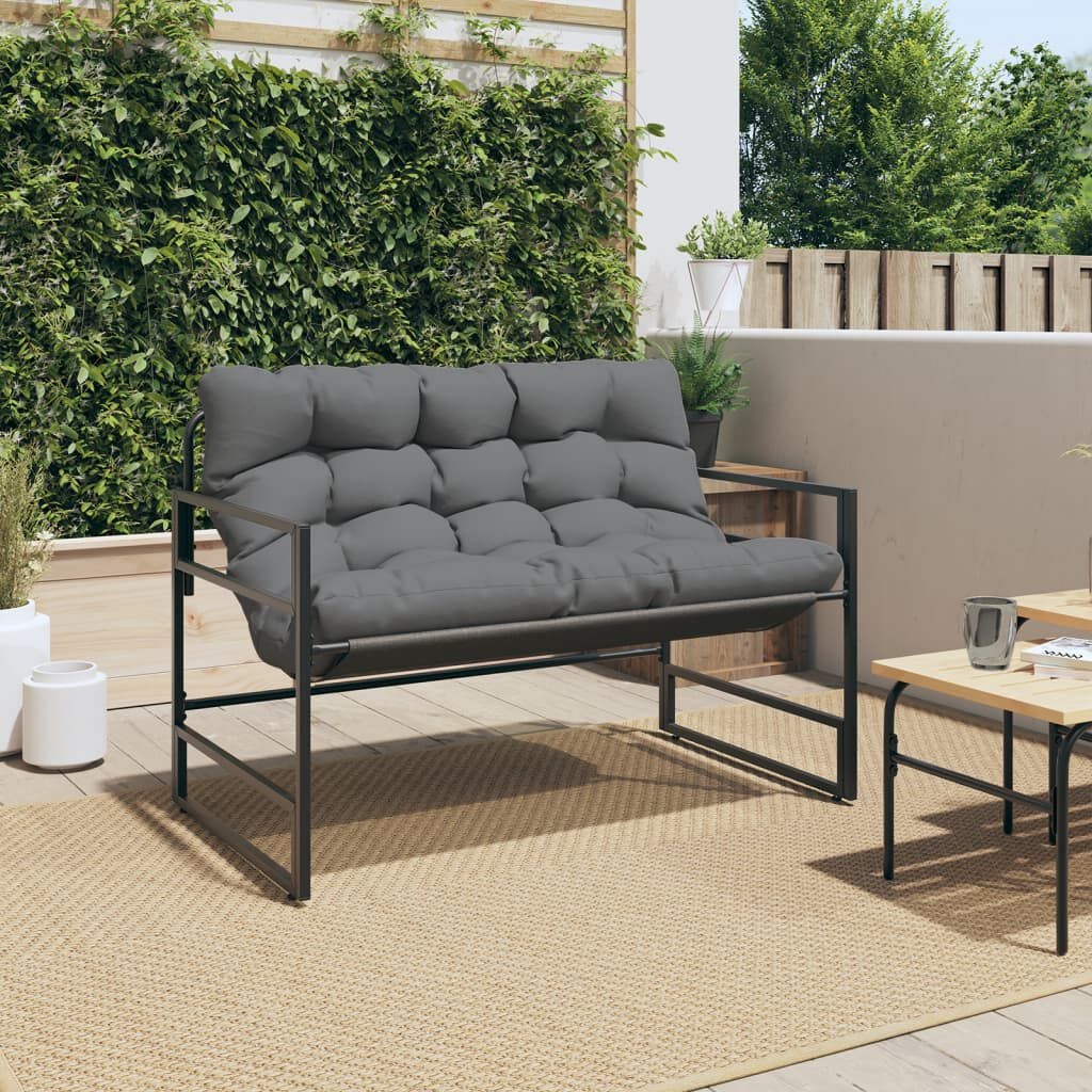 Tuinbank Antraciet met Kussen - 113cm - 35% Korting!