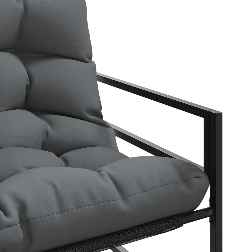 Tuinbank Antraciet met Kussen - 113cm - 35% Korting!
