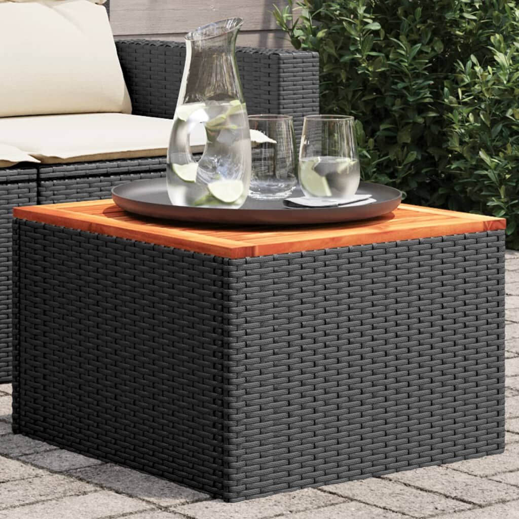 vidaXL Tuintafel Zwart 55x55cm - 35% Korting!