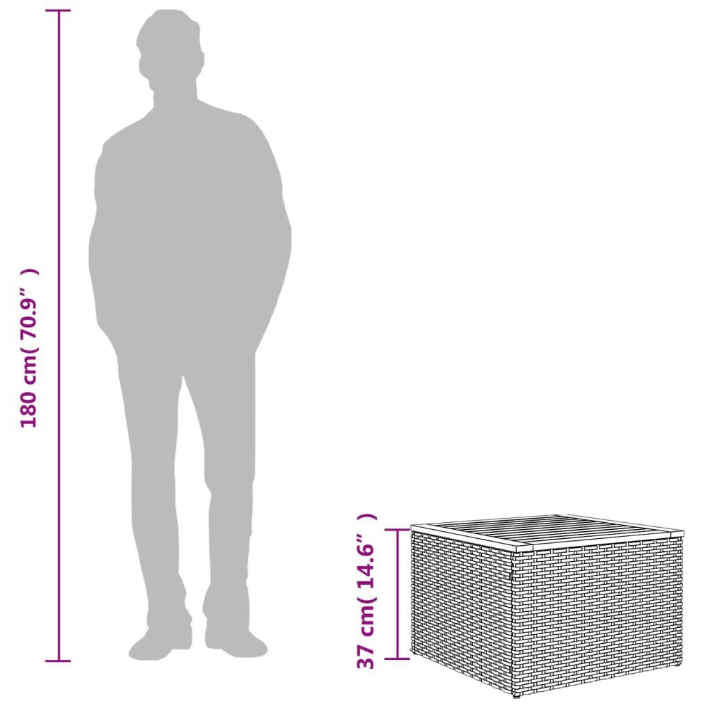 vidaXL Tuintafel Zwart 55x55cm - 35% Korting!