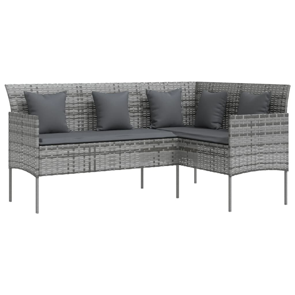 vidaXL L-Vormige Loungebank Grijs - 35% Korting!