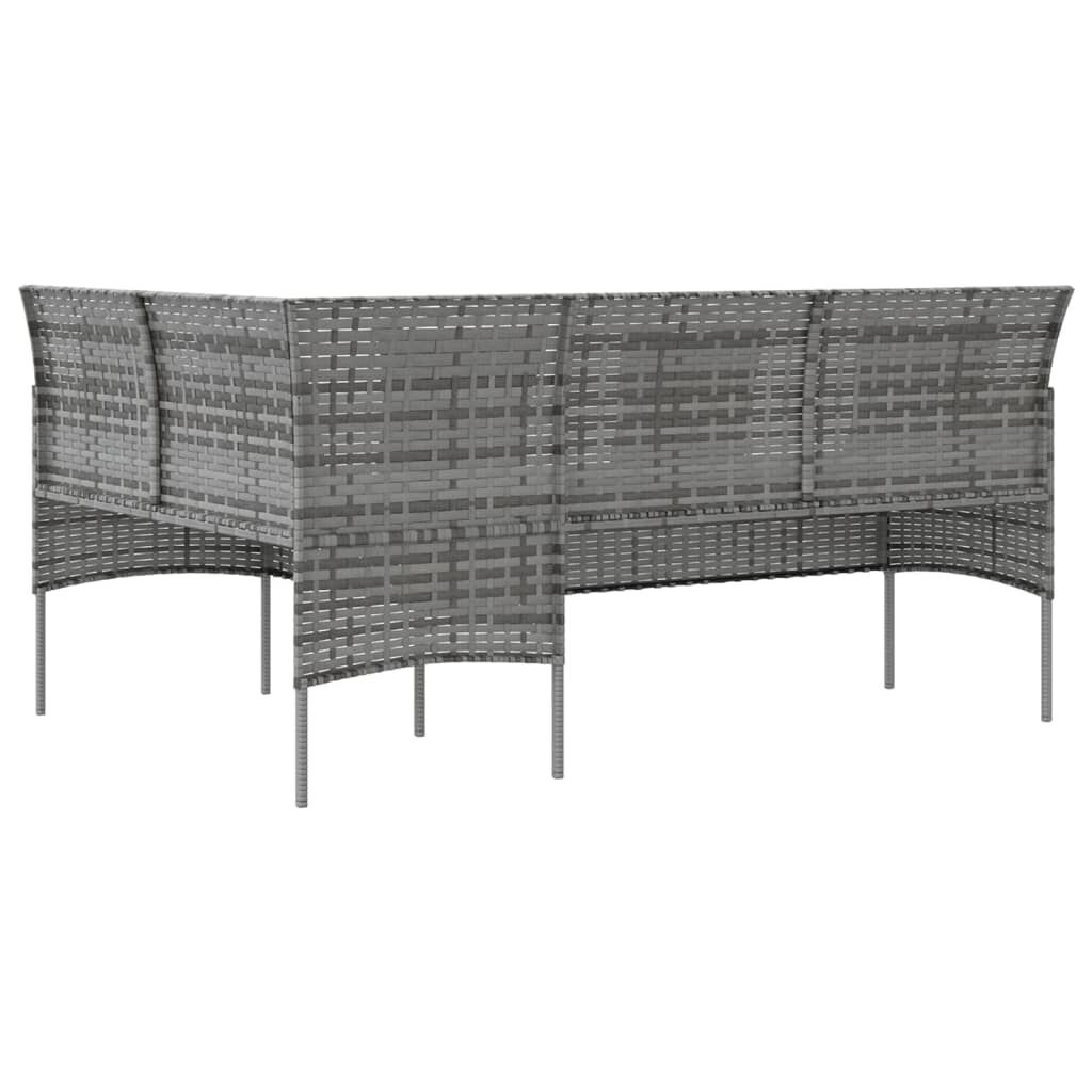 vidaXL L-Vormige Loungebank Grijs - 35% Korting!