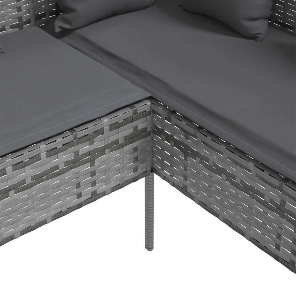 vidaXL L-Vormige Loungebank Grijs - 35% Korting!