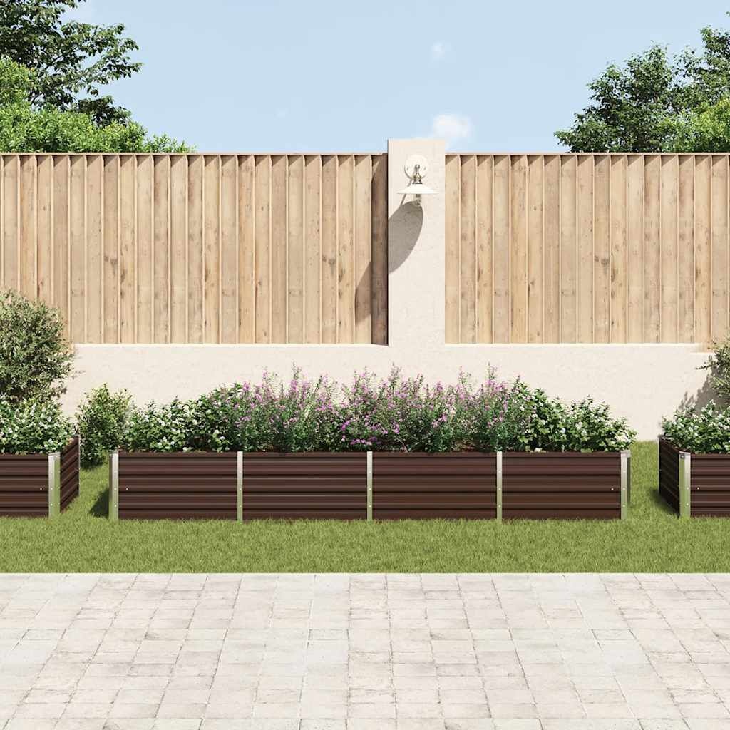 VidaXL Plantenbak Verhoogd 320cm - 45% Korting! Bruin Gegalvaniseerd