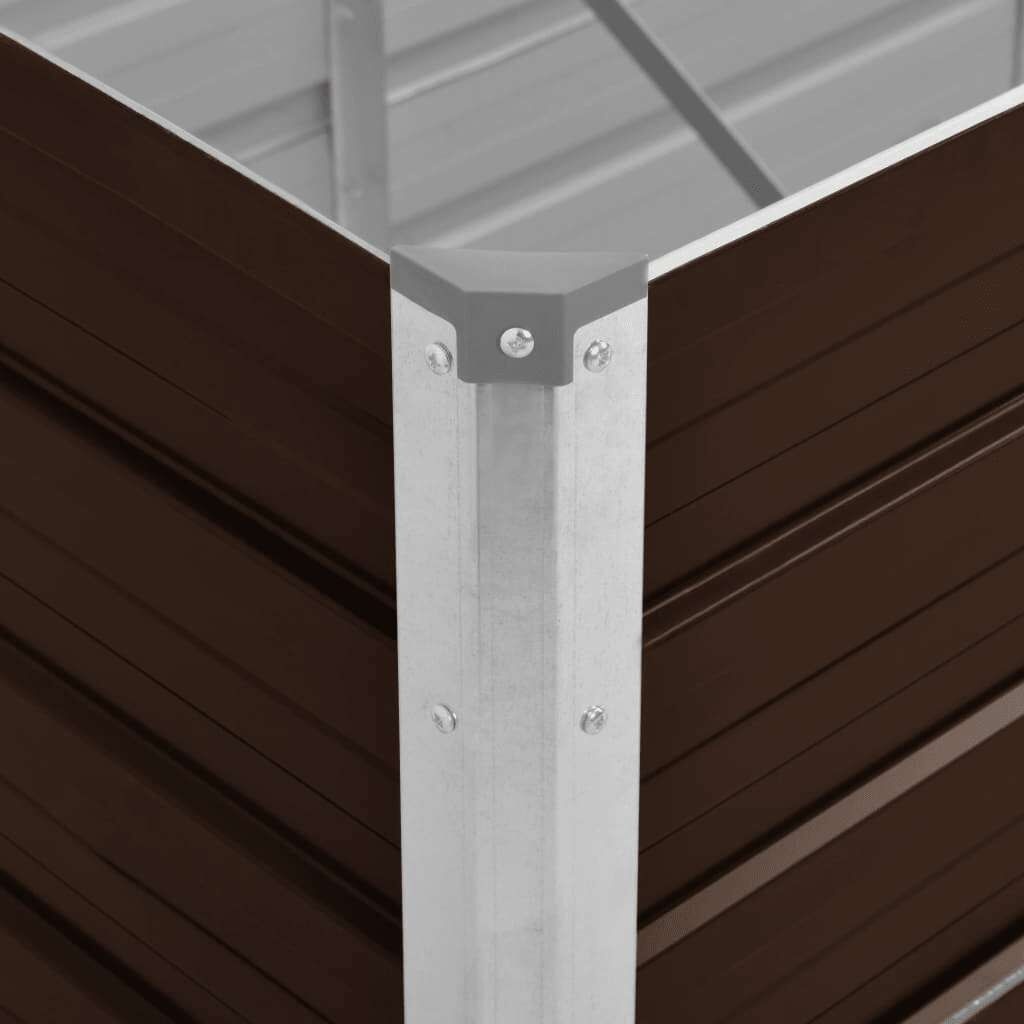 VidaXL Plantenbak Verhoogd 320cm - 45% Korting! Bruin Gegalvaniseerd