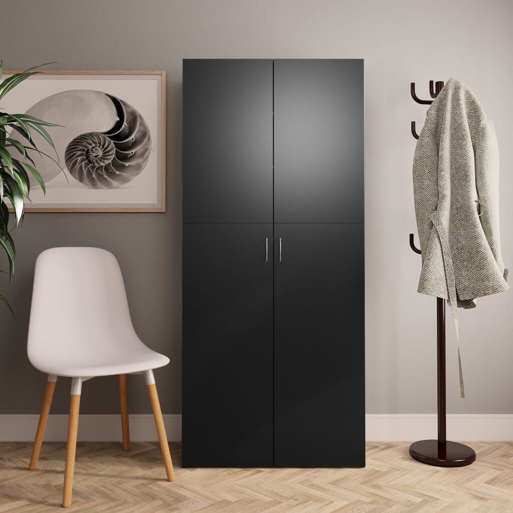 VidaXL Schoenenkast Zwart 80cm - 35% Korting!