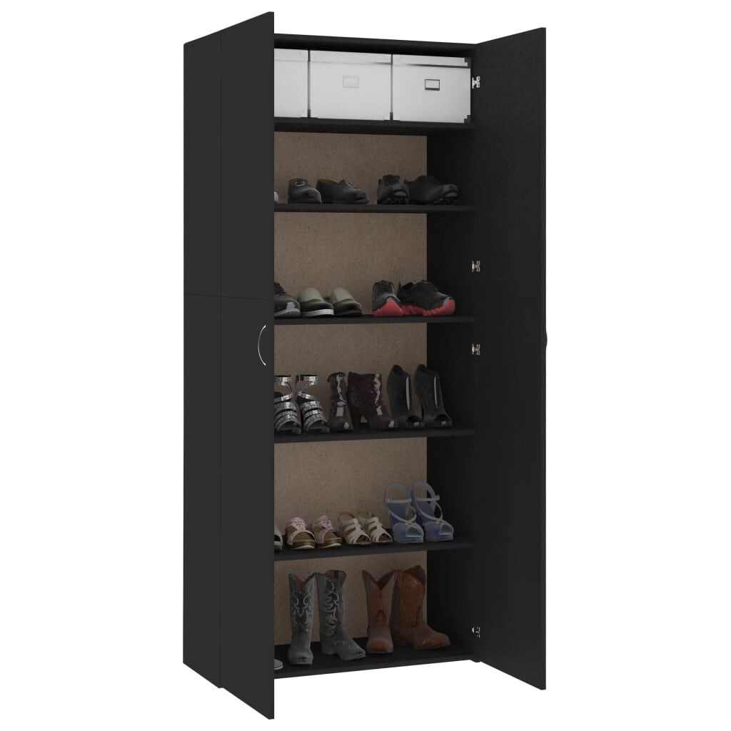 VidaXL Schoenenkast Zwart 80cm - 35% Korting!