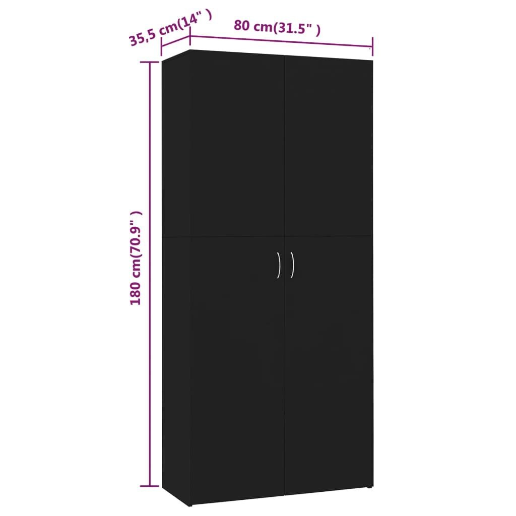 VidaXL Schoenenkast Zwart 80cm - 35% Korting!