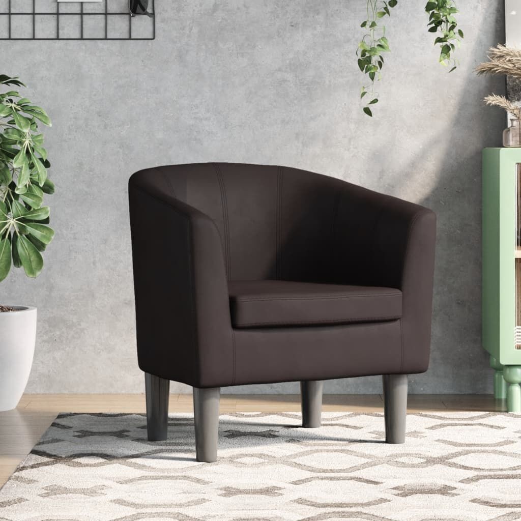 VidaXL Kuipstoel Bruin Kunstleer - 35% Korting!