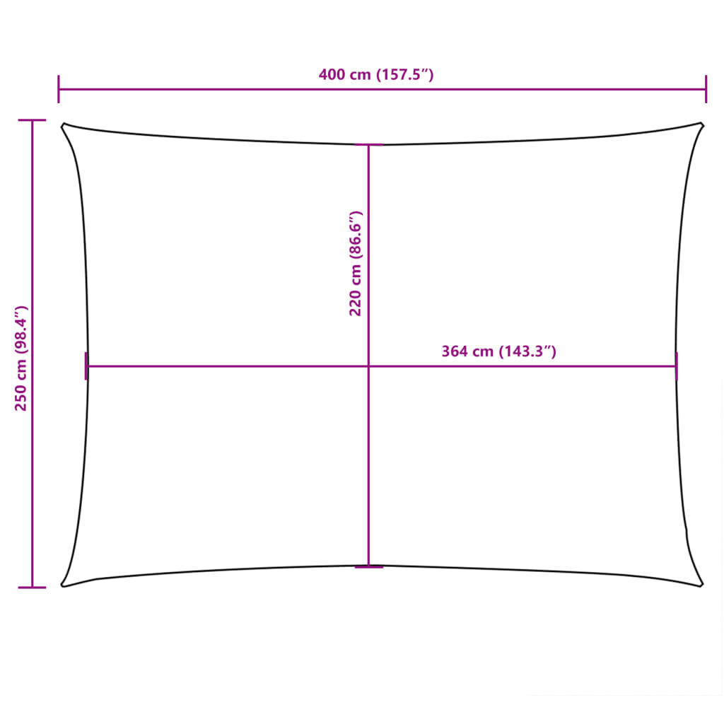 vidaXL Zonnescherm Rechthoek Taupe 2,5x4m - 35% Korting!
