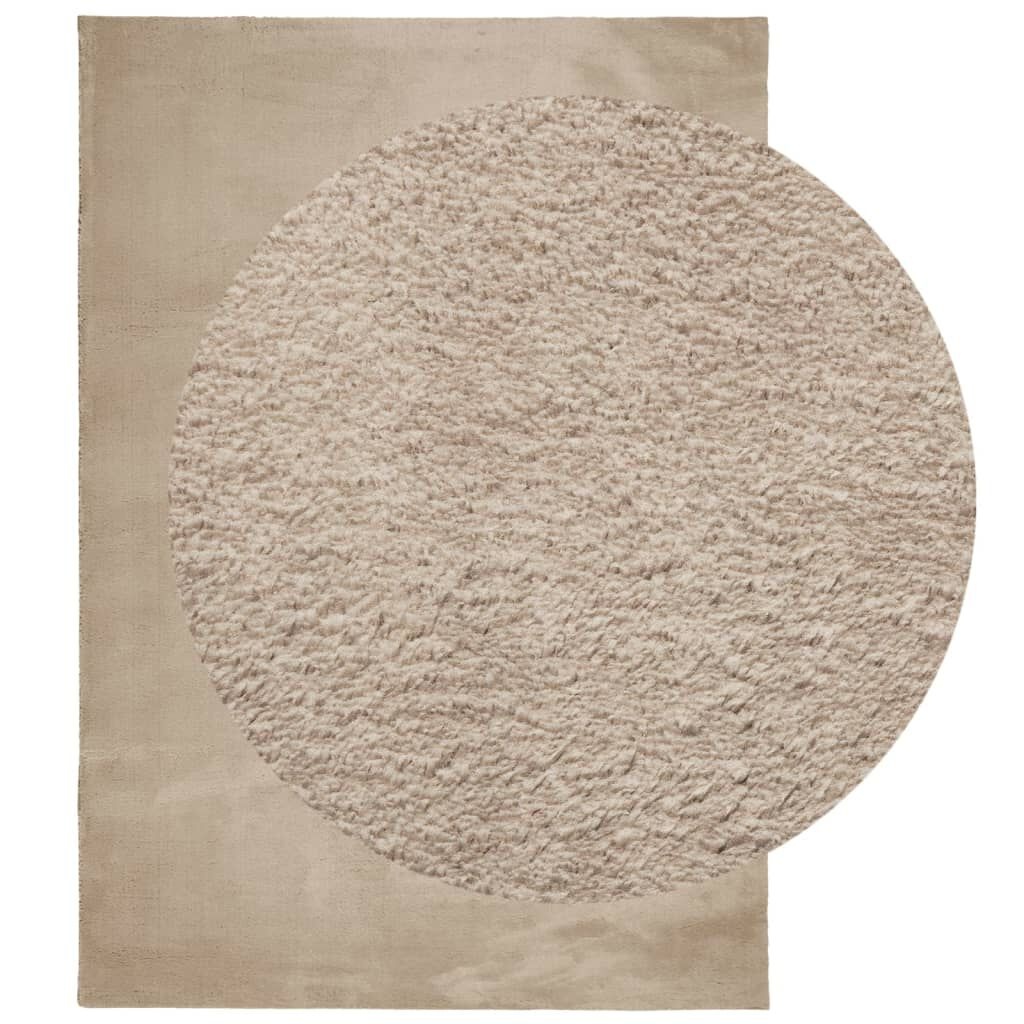 vidaXL Vloerkleed HUARTE 140x200 Zand -35%!
