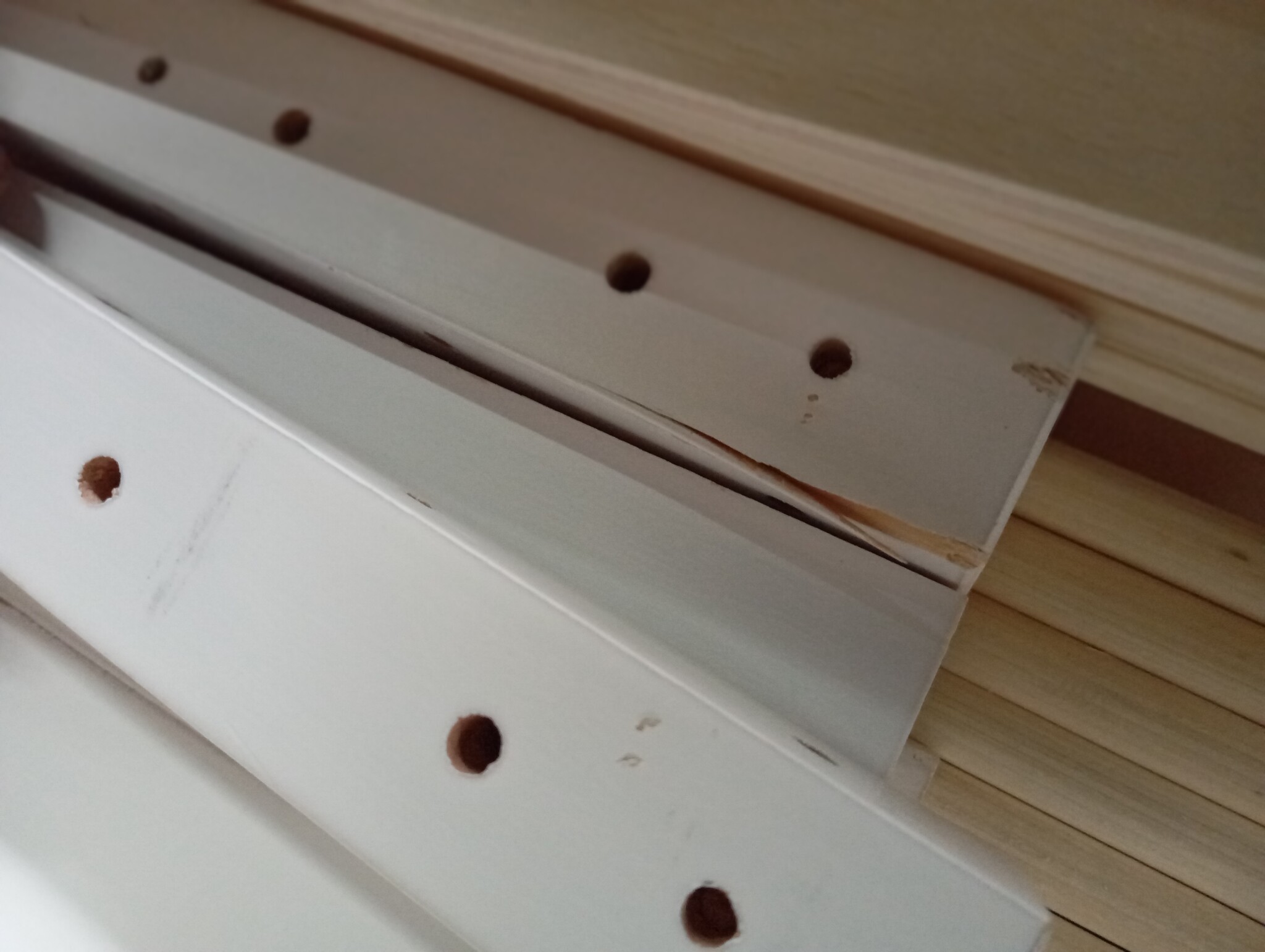 Grenen Bedframe 120x190 Wit - Beschadigd - 50% Korting!
