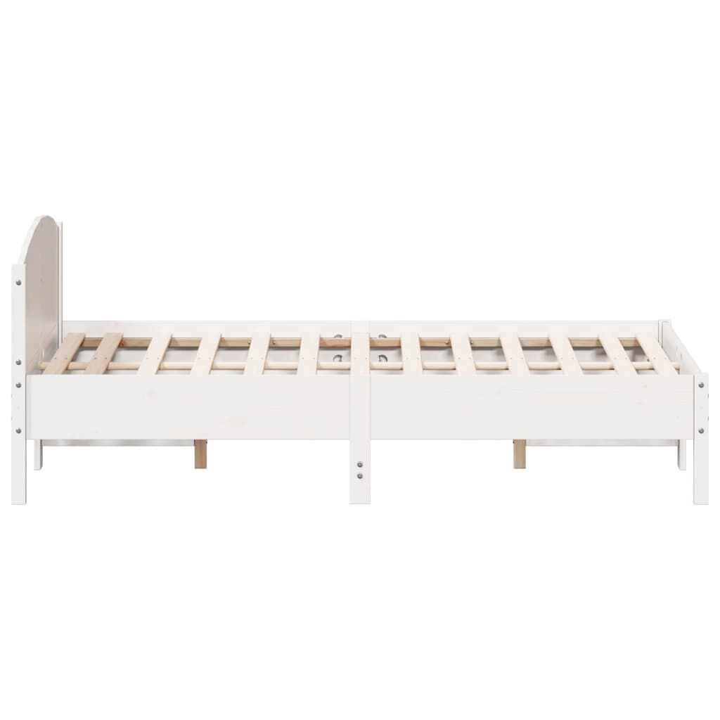 Grenen Bedframe 120x190 Wit - Beschadigd - 50% Korting!