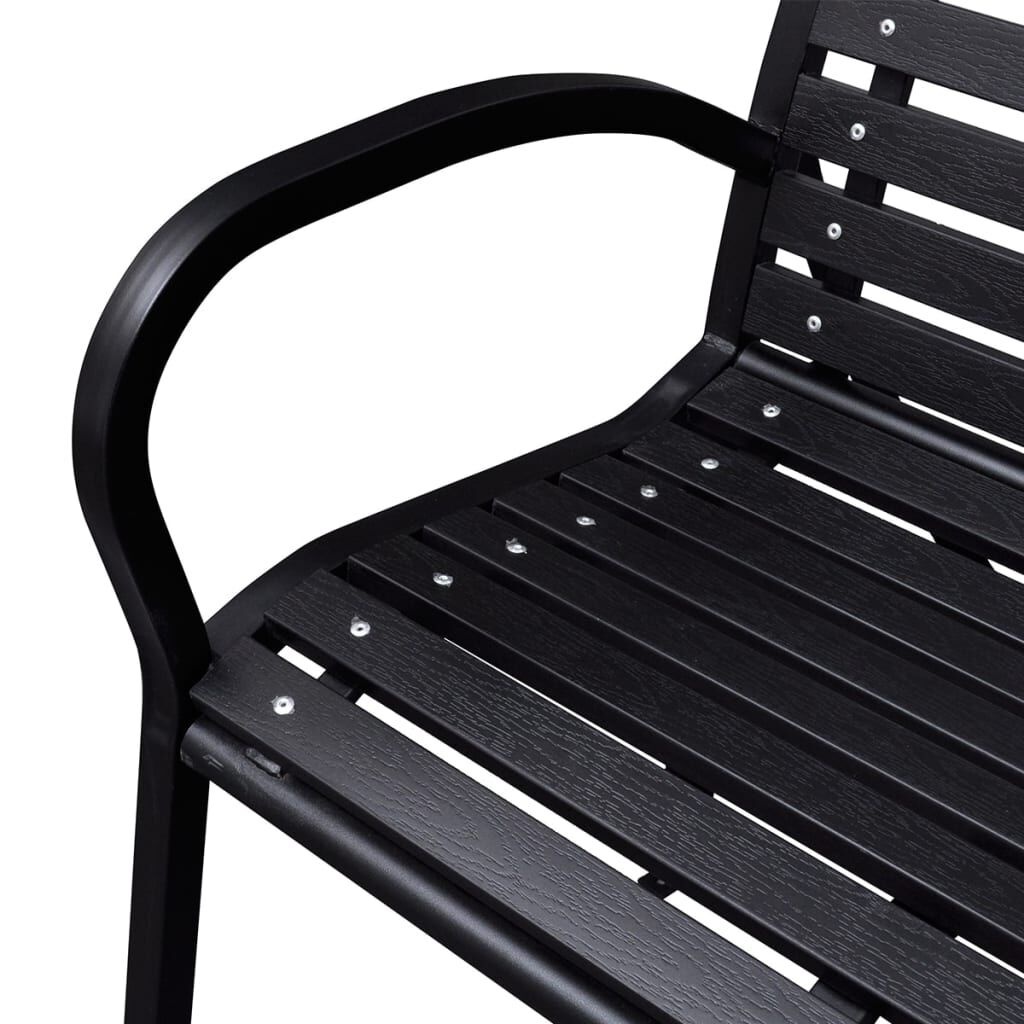 vidaXL Tuinbank Zwart 125cm - HKC & Staal - 35% Korting!