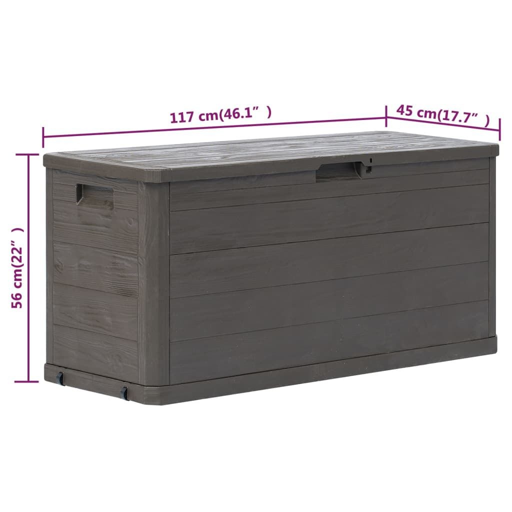 vidaXL Tuinbox 280L Bruin - 35% Korting! Geretourneerd