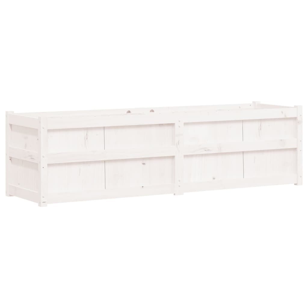VidaXL Plantenbak Grenenhout Wit 180cm - 35% Korting!