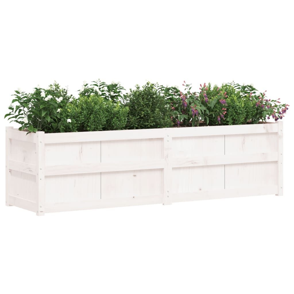 VidaXL Plantenbak Grenenhout Wit 180cm - 35% Korting!