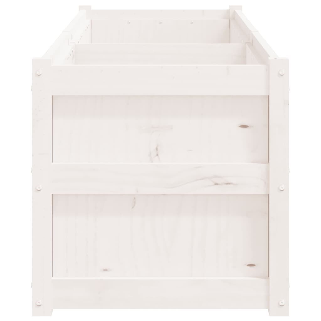 VidaXL Plantenbak Grenenhout Wit 180cm - 35% Korting!
