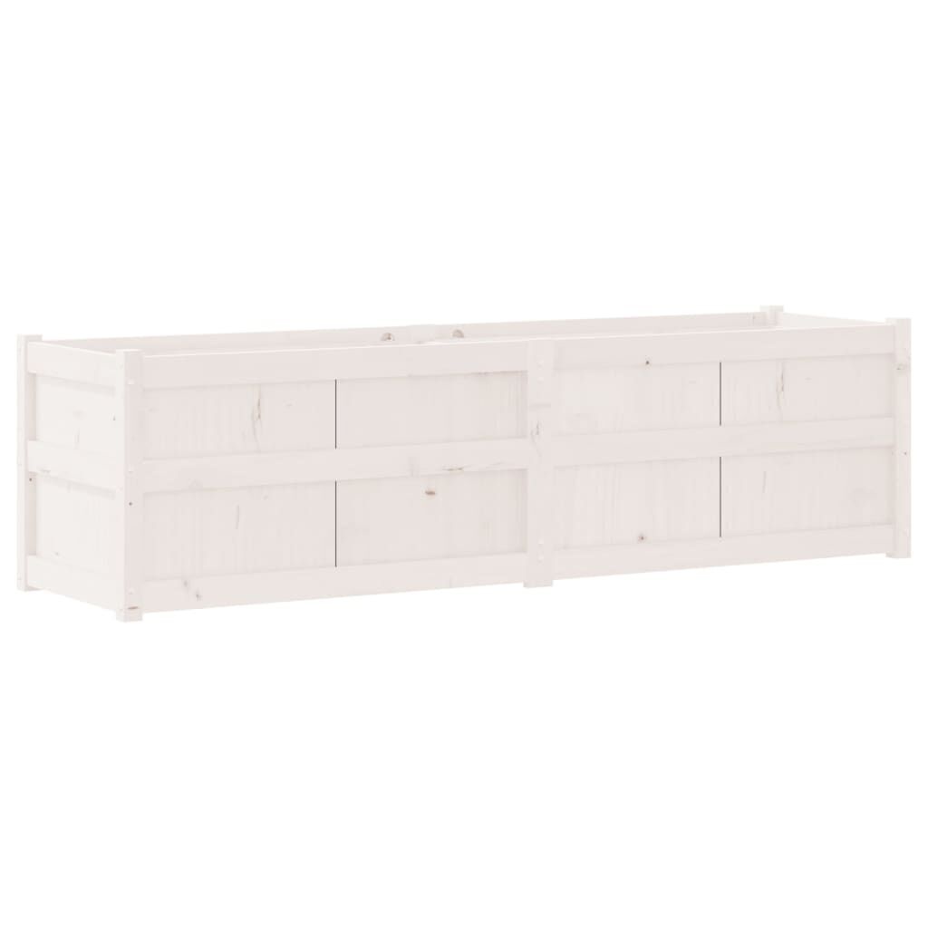 VidaXL Plantenbak Grenenhout Wit 180cm - 35% Korting!