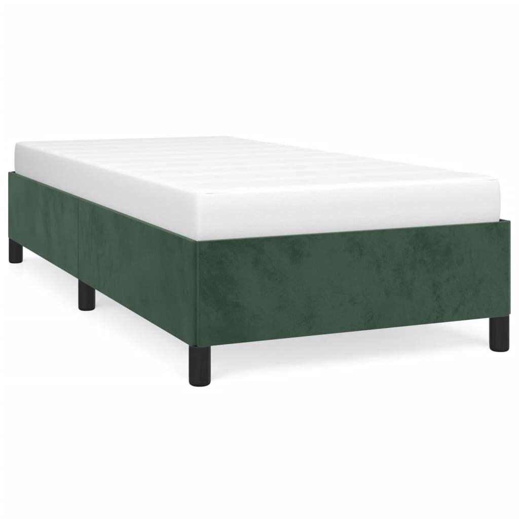 vidaXL Bedframe 90x190cm Donkergroen Fluwel - 35% Korting!