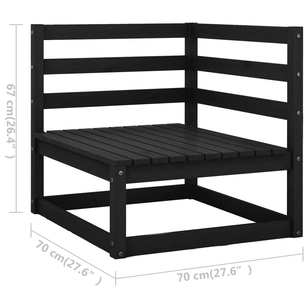 VidaXL Tuinbank 2-zits Grenenhout Zwart -35%