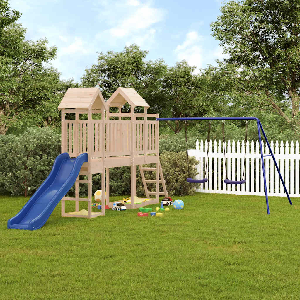 VidaXL Glijbaan & Schommels Blauw -35%! Speelplezier!