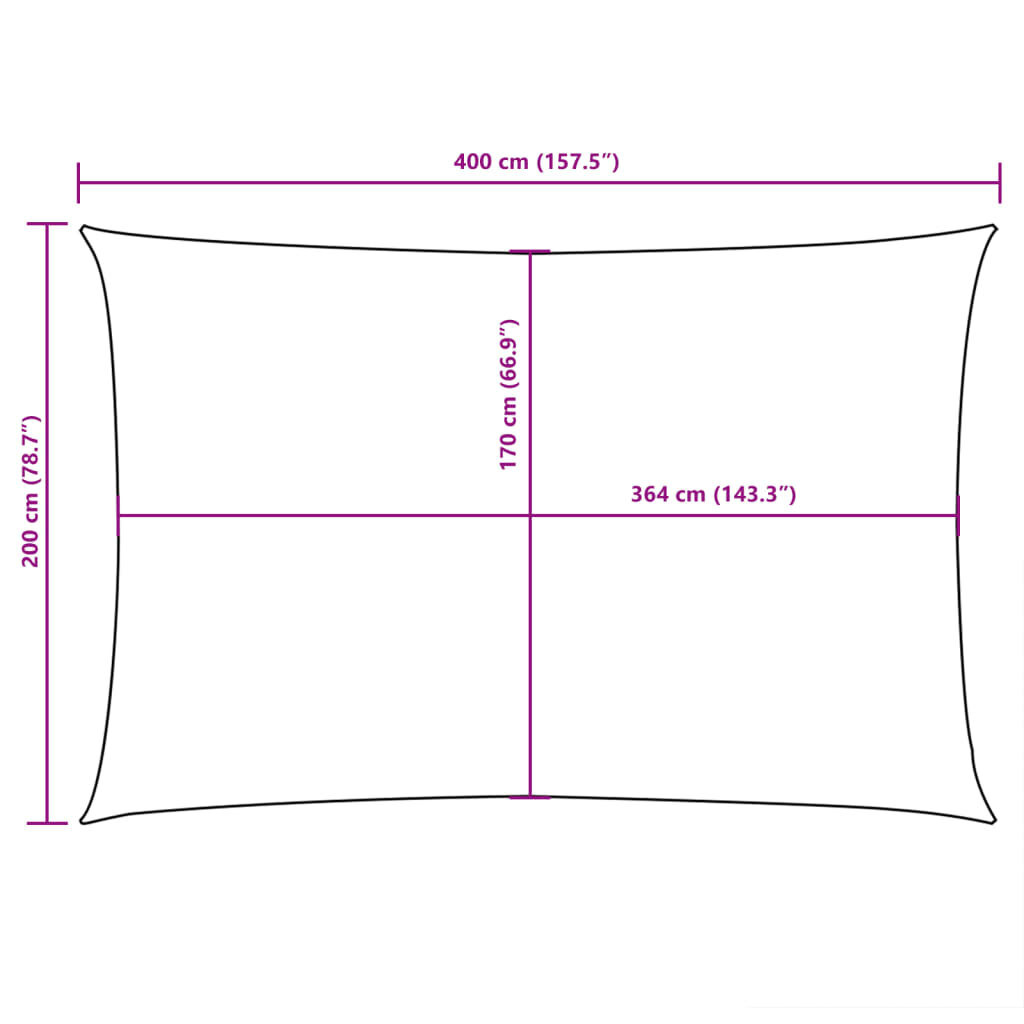 vidaXL Zonnescherm 2x4m Zwart - 35% Korting!