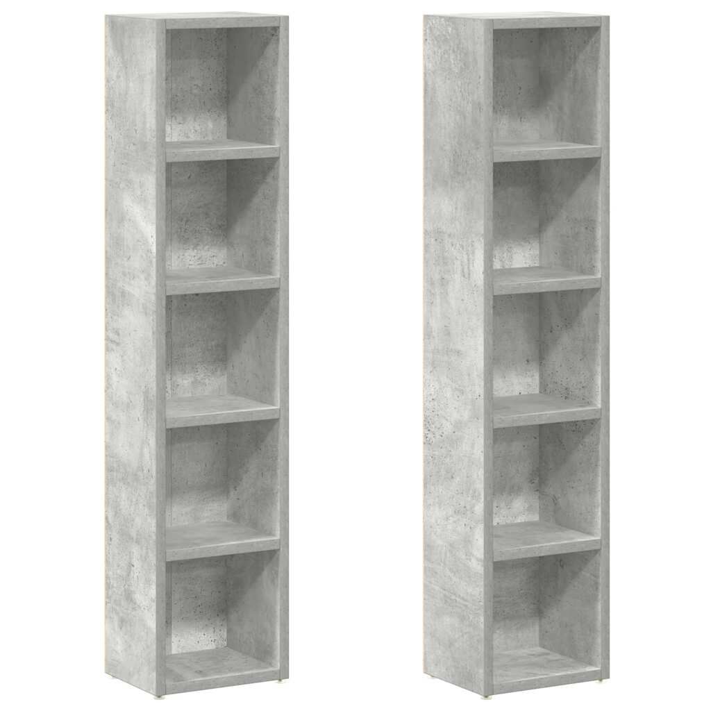 VidaXL CD-kasten (2 stuks) Betongrijs - 35% Korting!