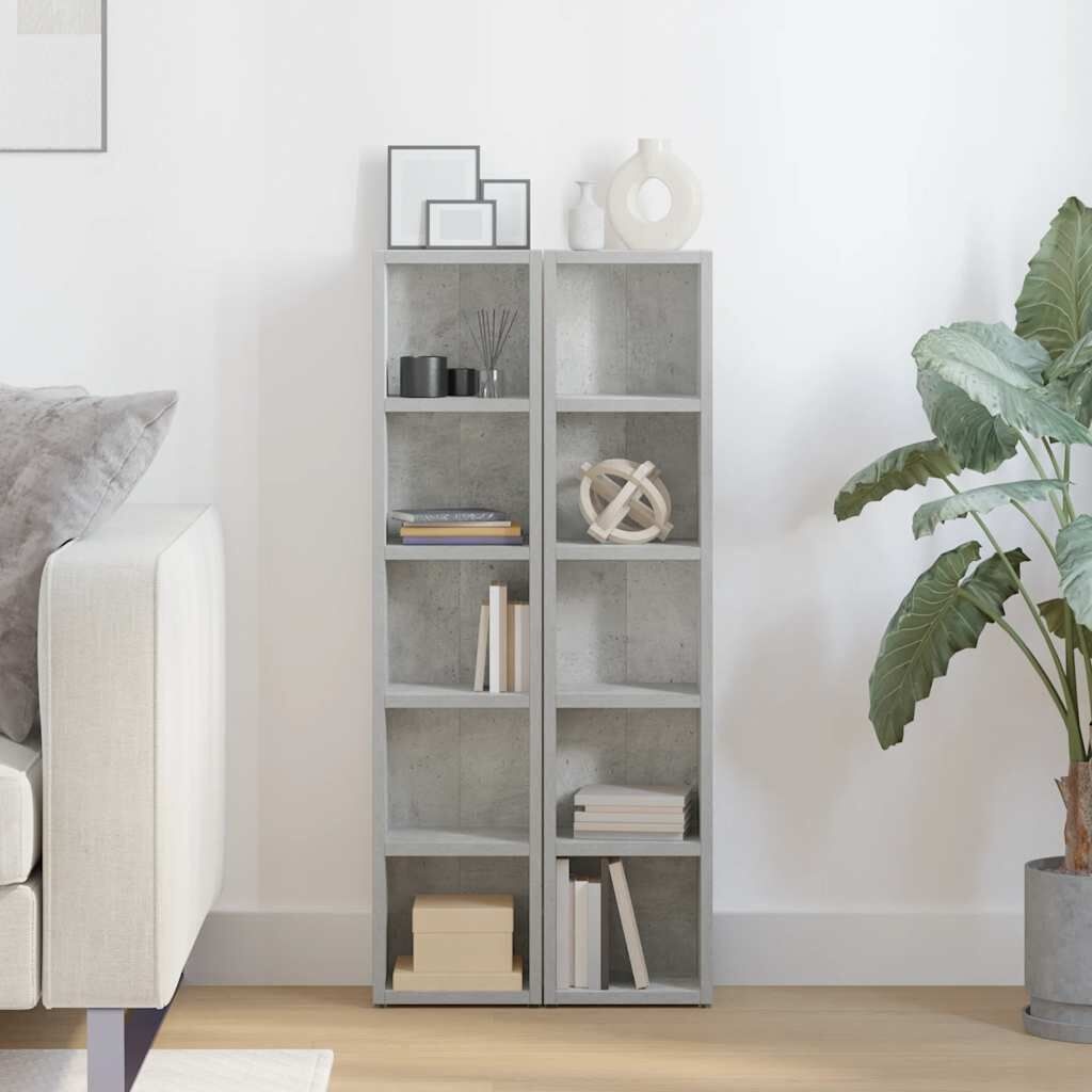 VidaXL CD-kasten (2 stuks) Betongrijs - 35% Korting!