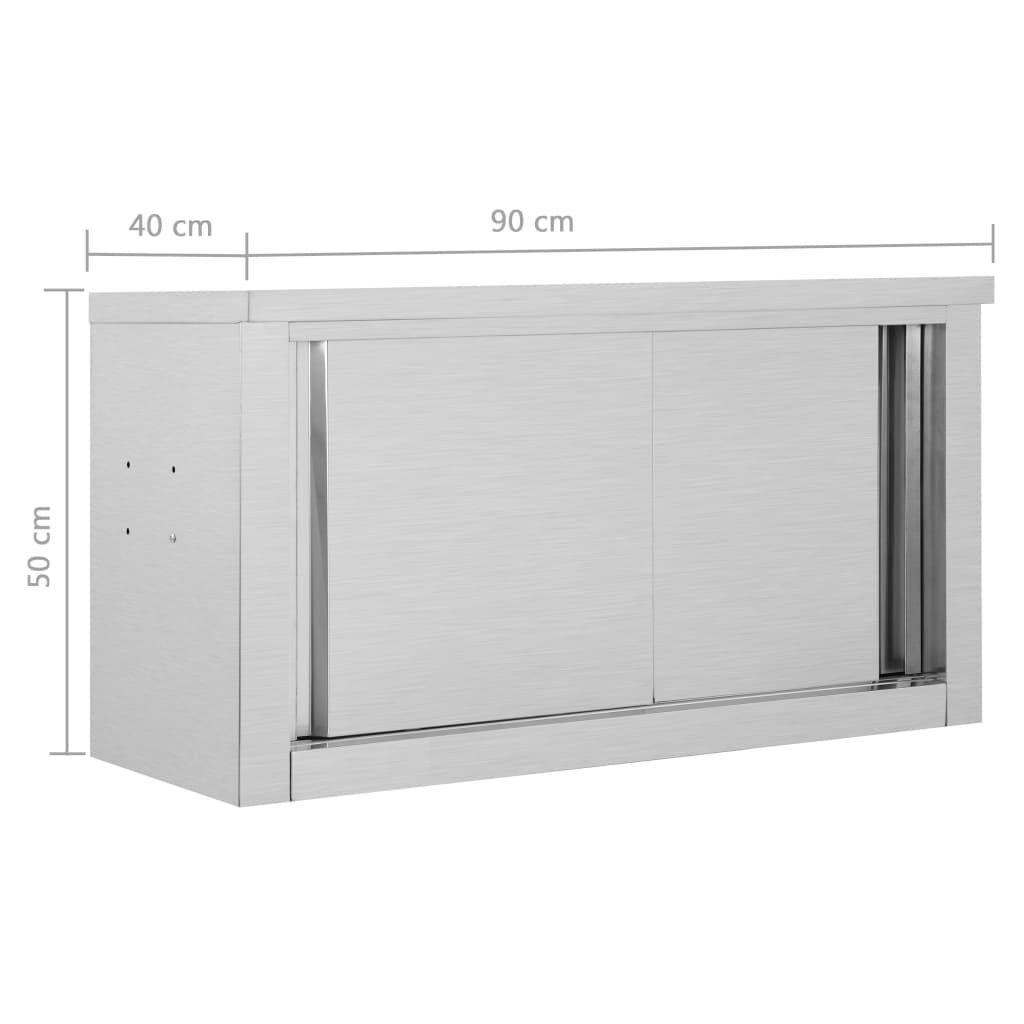 Keukenwandkast RVS 90cm - 35% Korting! (Beschadigd)