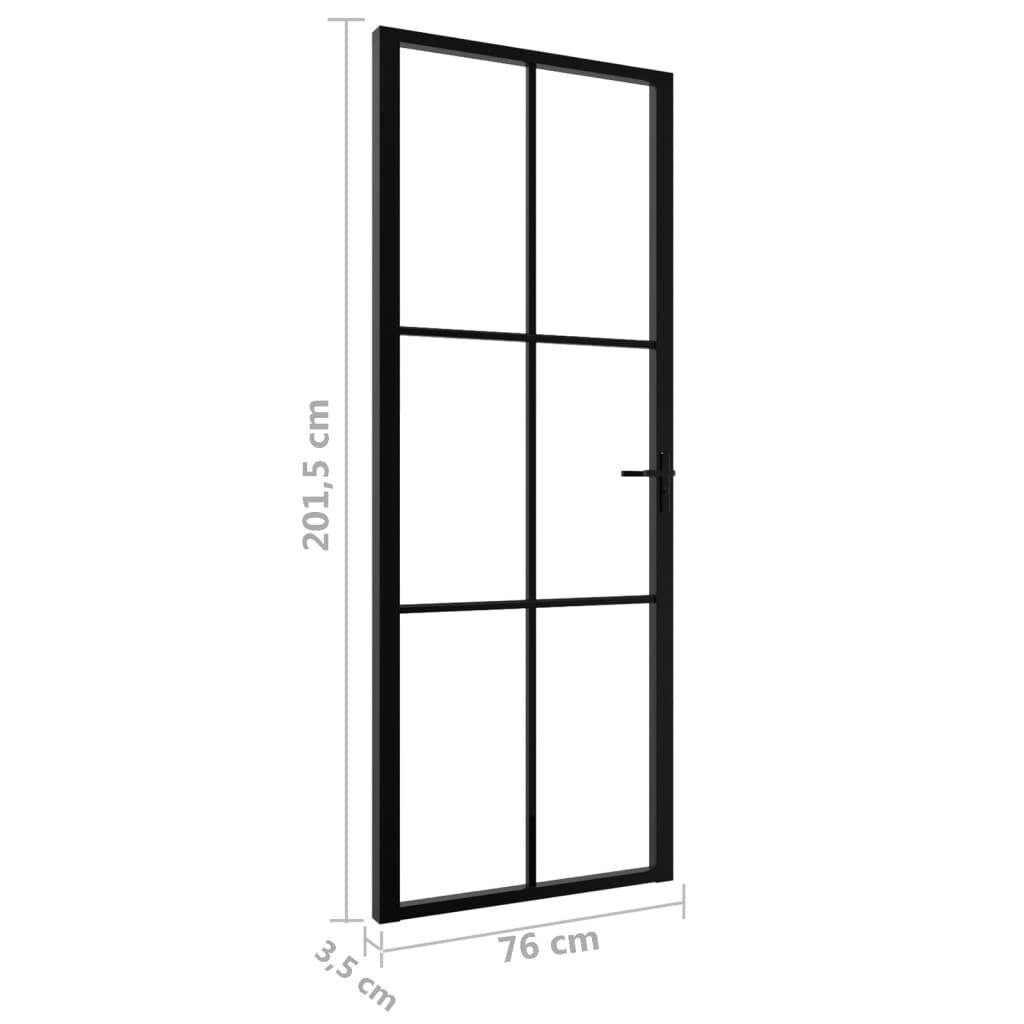 vidaXL Binnendeur 76x201,5cm Zwart - 35% Korting!