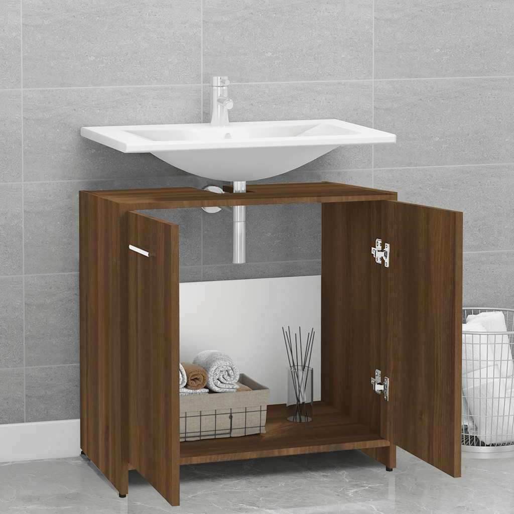 vidaXL Badkamerkast Bruin Eiken 60cm -35% Korting!