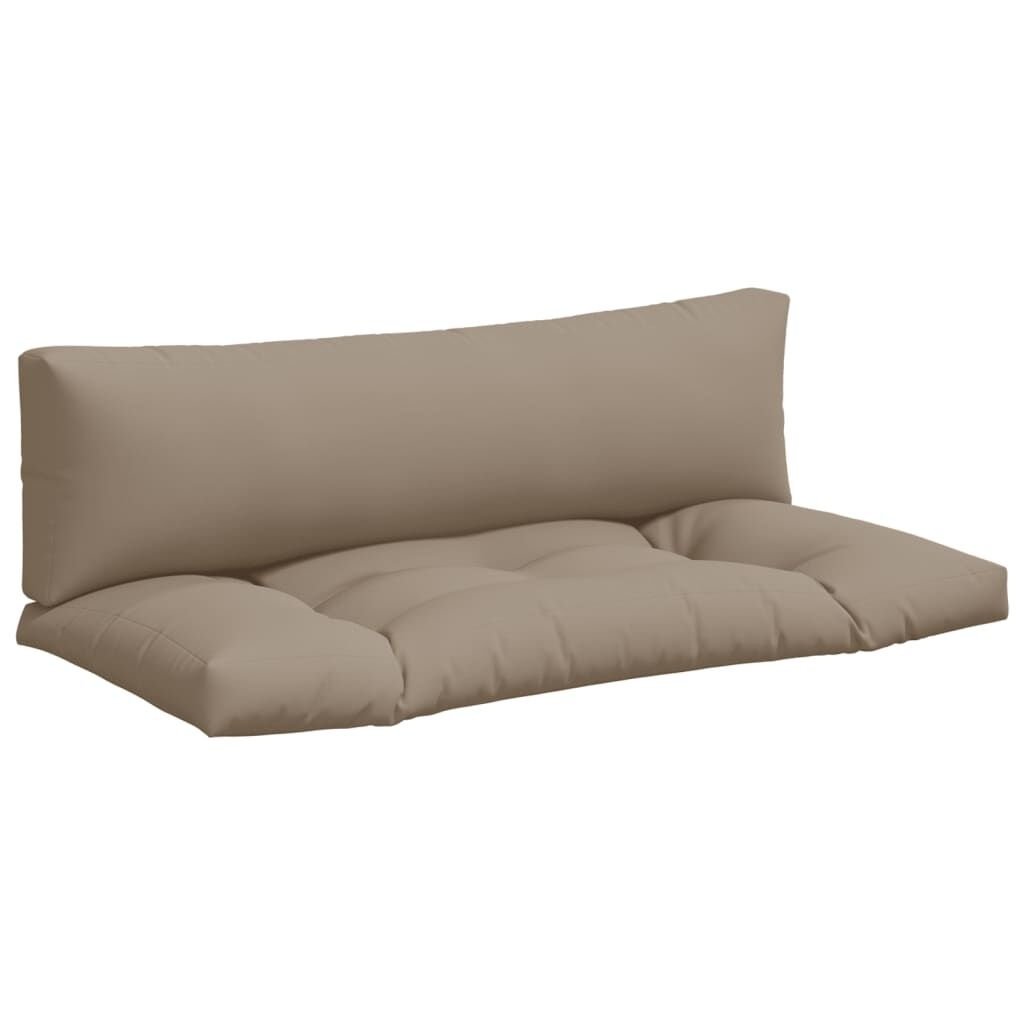 vidaXL Palletkussens Taupe (2 st.) - 35% Korting!