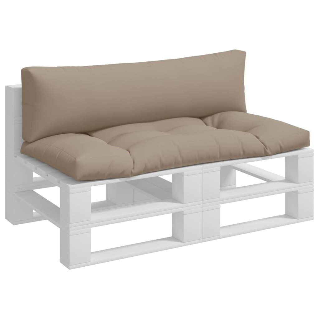 vidaXL Palletkussens Taupe (2 st.) - 35% Korting!