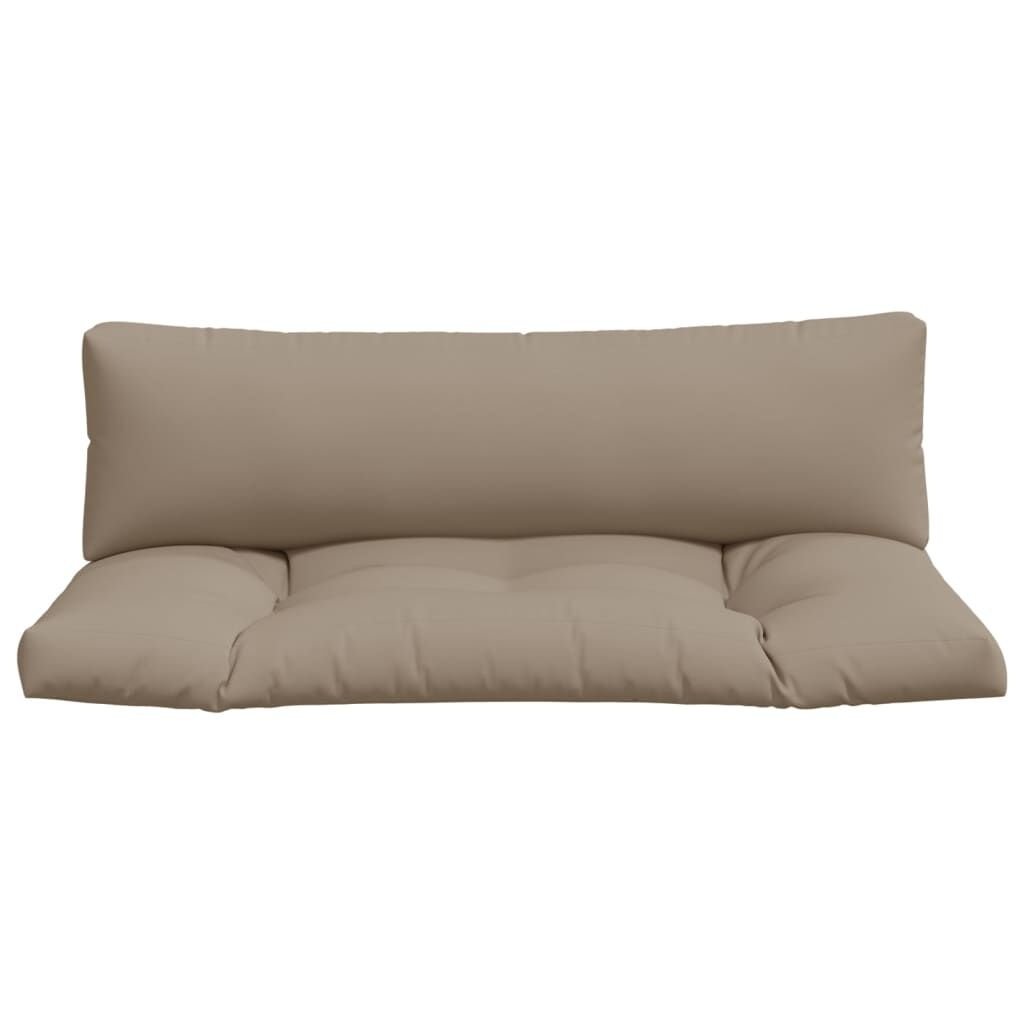 vidaXL Palletkussens Taupe (2 st.) - 35% Korting!