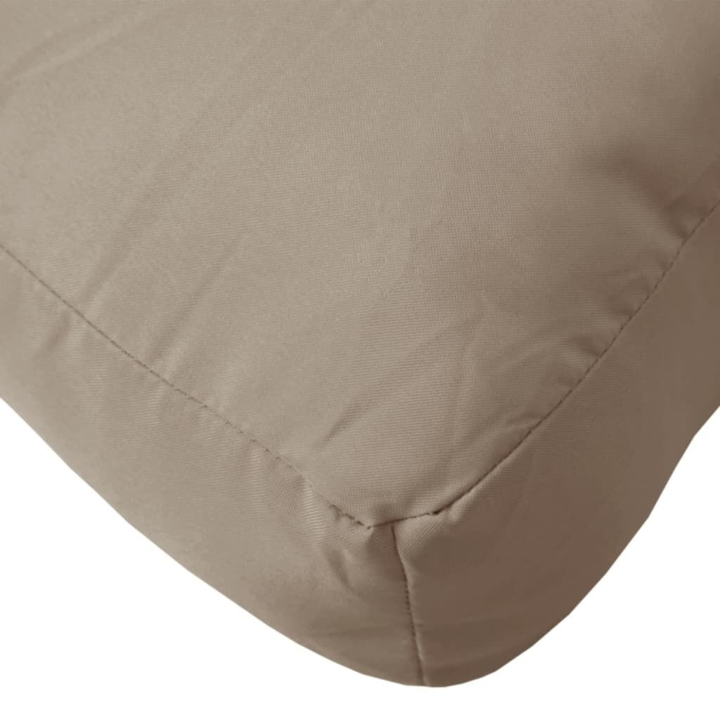 vidaXL Palletkussens Taupe (2 st.) - 35% Korting!