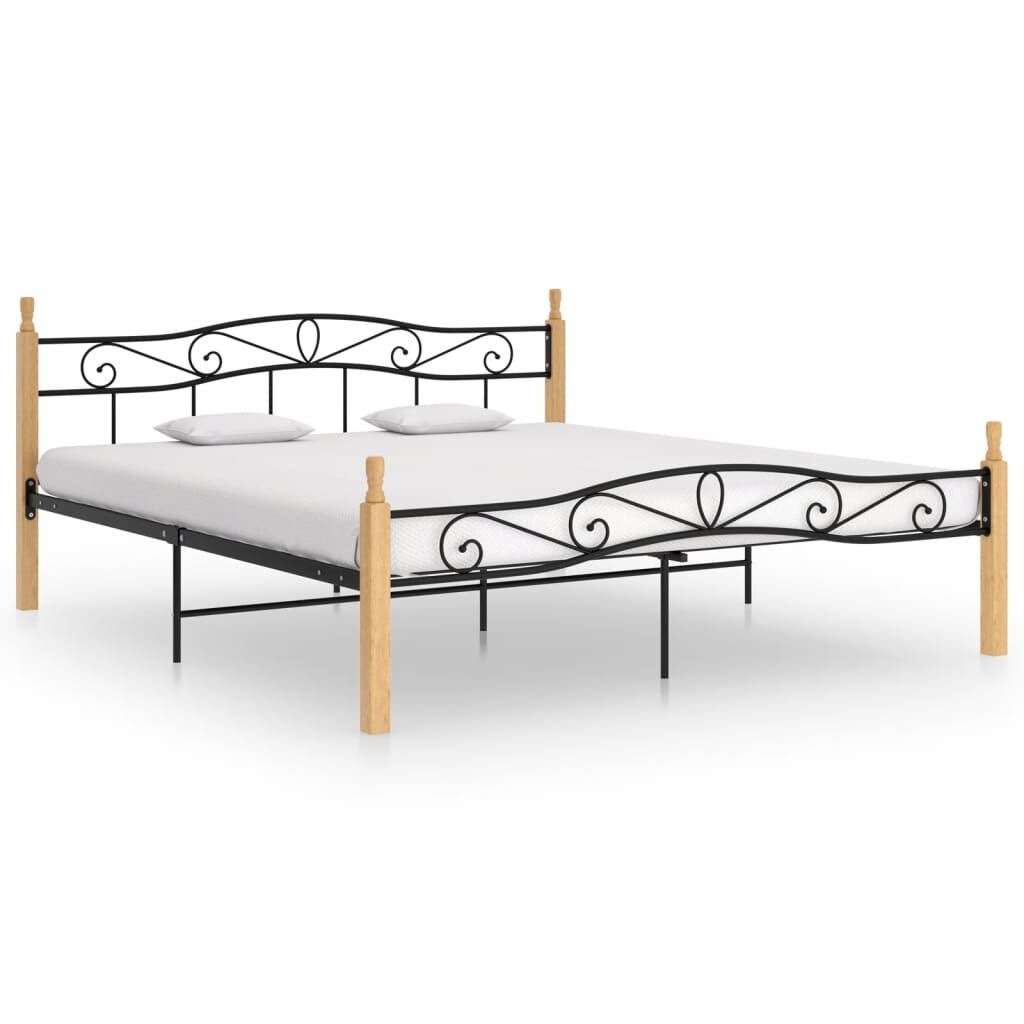 vidaXL Bed 180x200 Zwart Eiken -35%! Nieuwstaat!