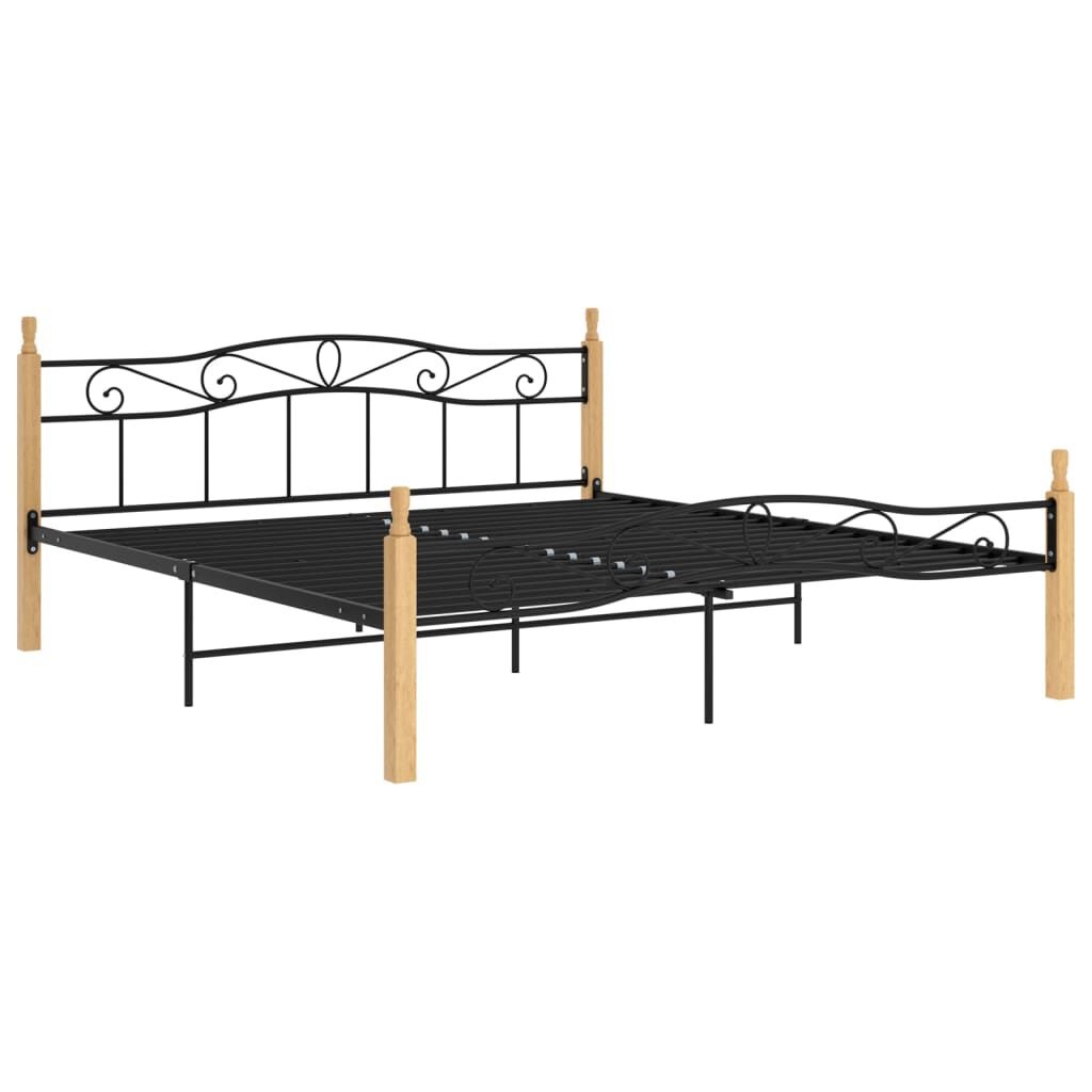 vidaXL Bed 180x200 Zwart Eiken -35%! Nieuwstaat!